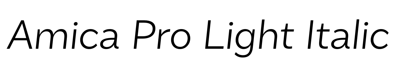 Amica Pro Light Italic